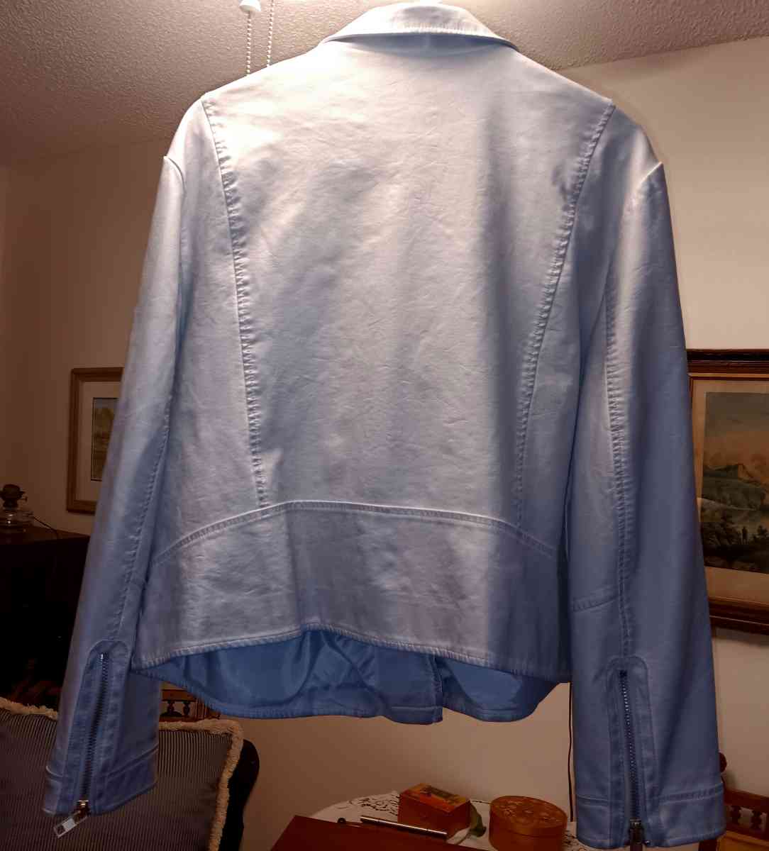 chicos new leather jacket  baby blue - Jensen Beach, Florida - FleaMarketBay