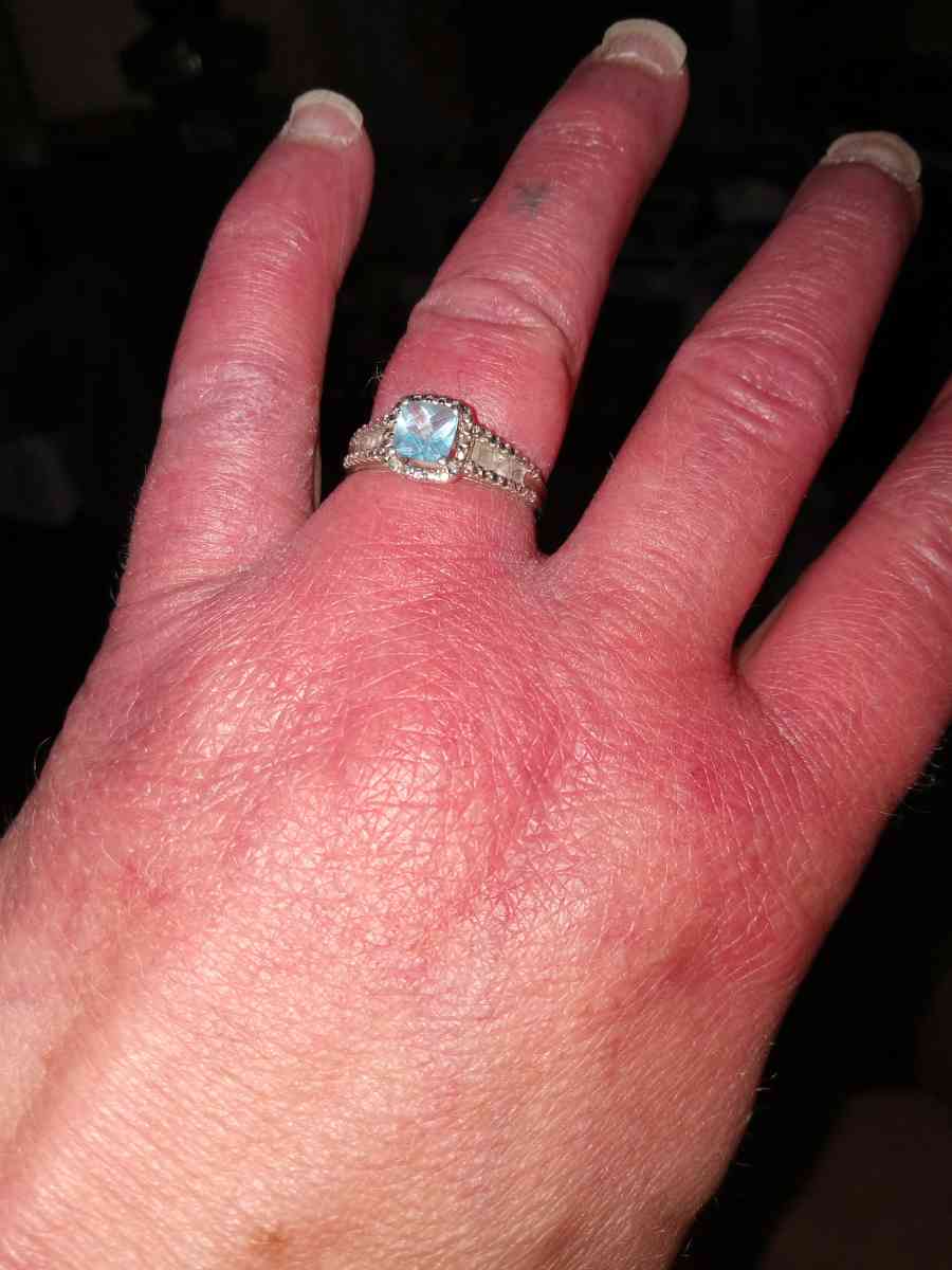 sterling silver Light blue stone ring - Morristown, Tennessee