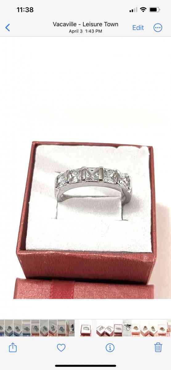 brand new solid silver wedding band size 7