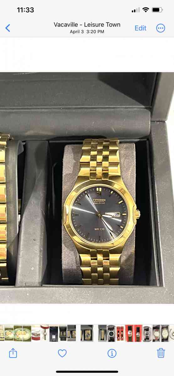 new worn once Citizen Eco drive wrist watch with bracelet - Vacaville, California - FleaMarketBay