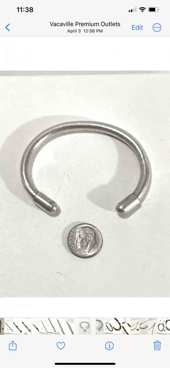 Vintage Sold Silver Stiff cuff silver bracelet