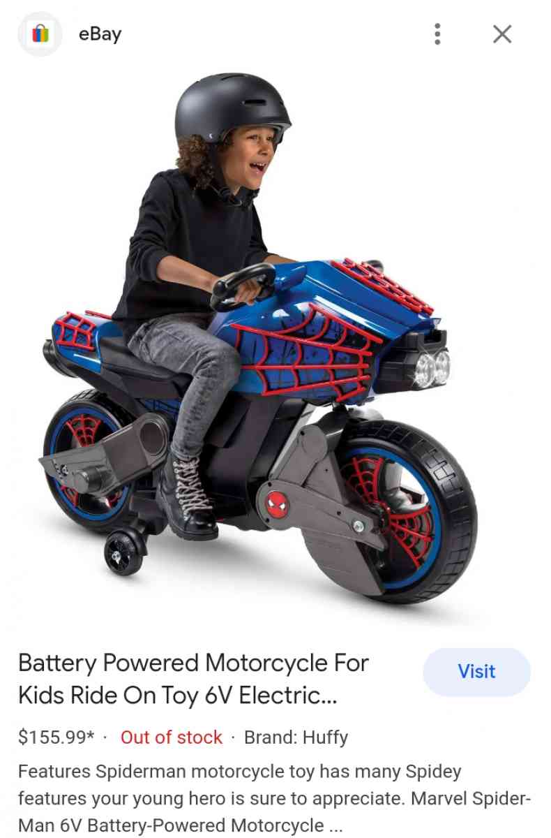 Marvel Spiderman 6V Battery Powered Motorcycle Boys Ride - Las Vegas, Nevada