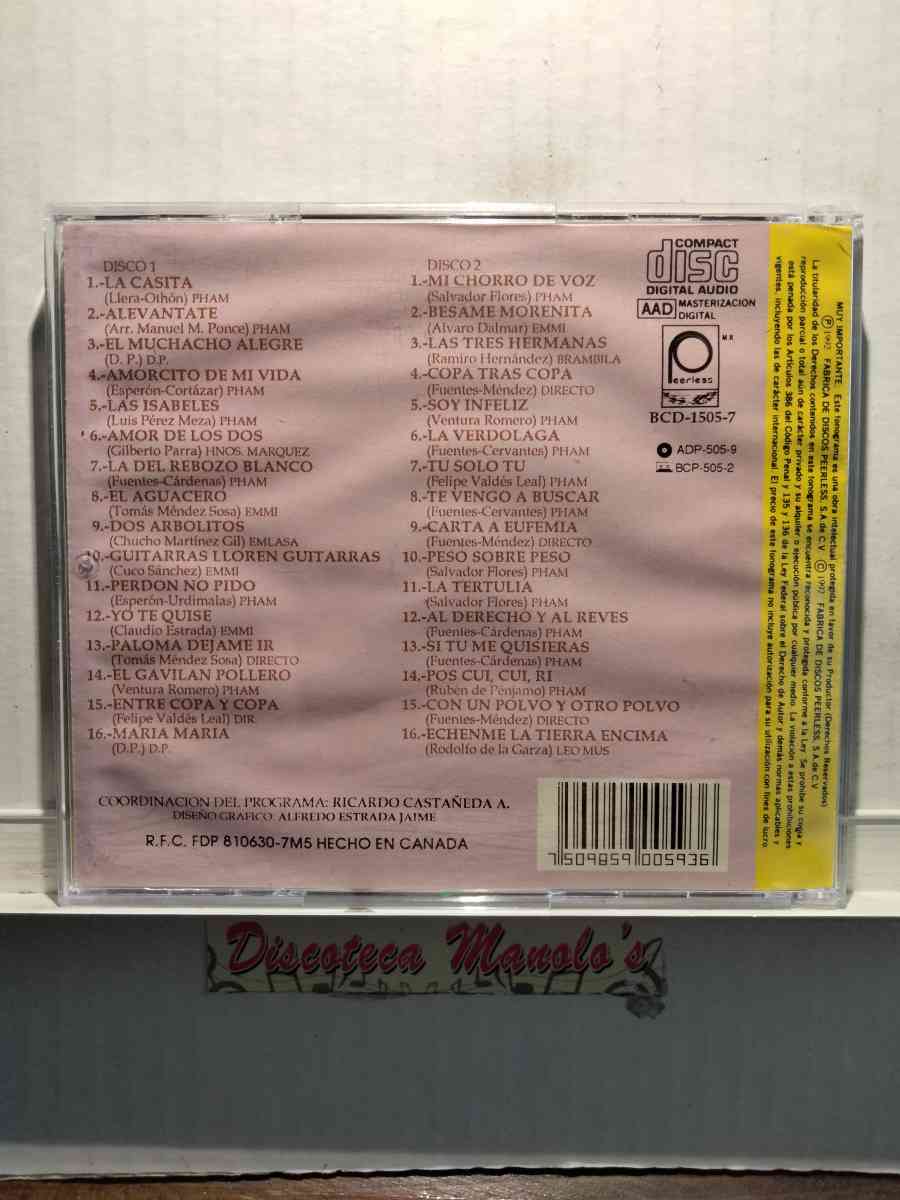 PEDRO INFANTE CANCIONES RANCHERAS 2 CDS USADOS EN EXC COND - Chicago, Illinois - FleaMarketBay