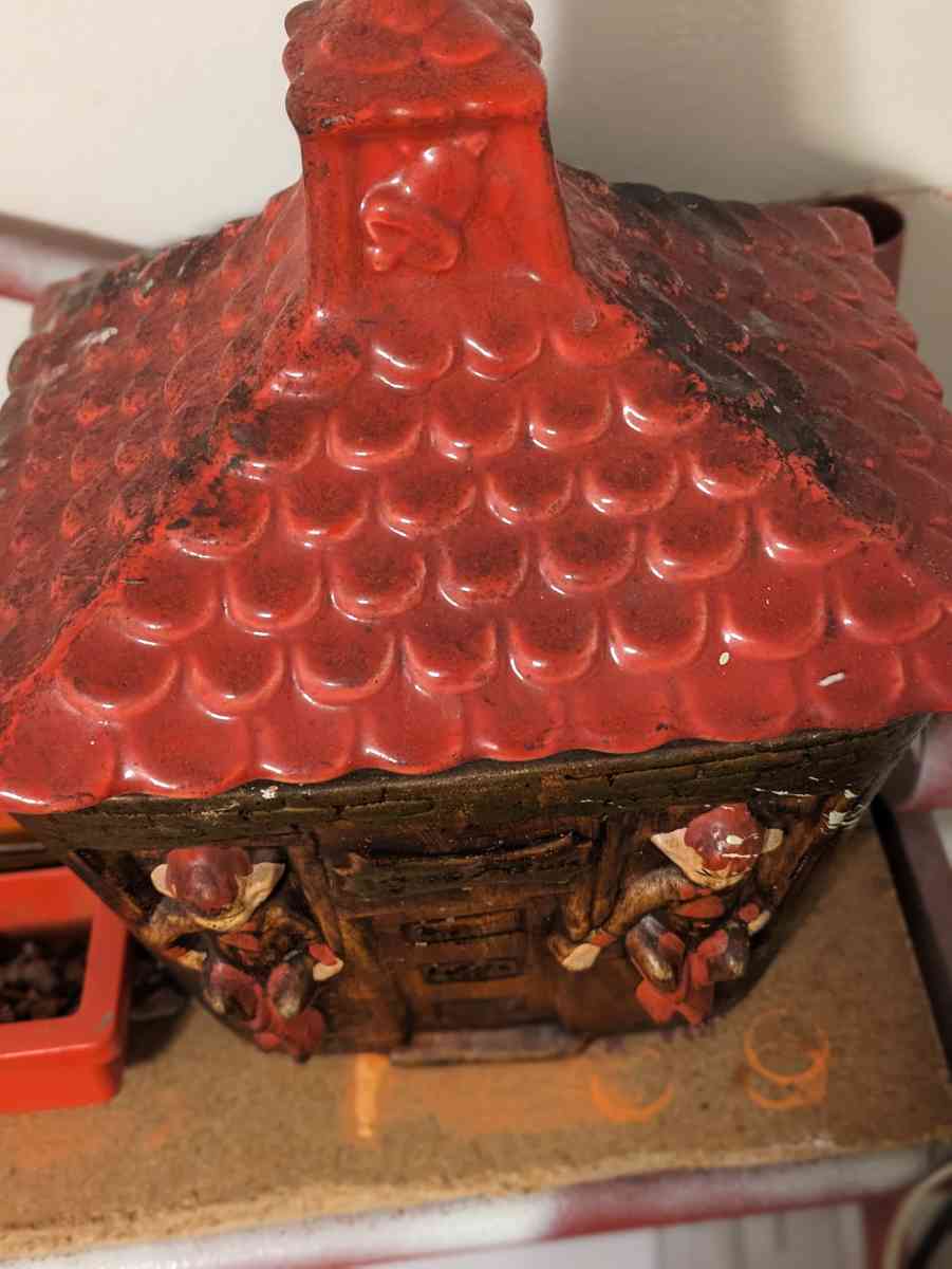 1950 to 1970 Fairy Pixie Schoolhouse cookie jar - Mentor, Ohio - FleaMarketBay
