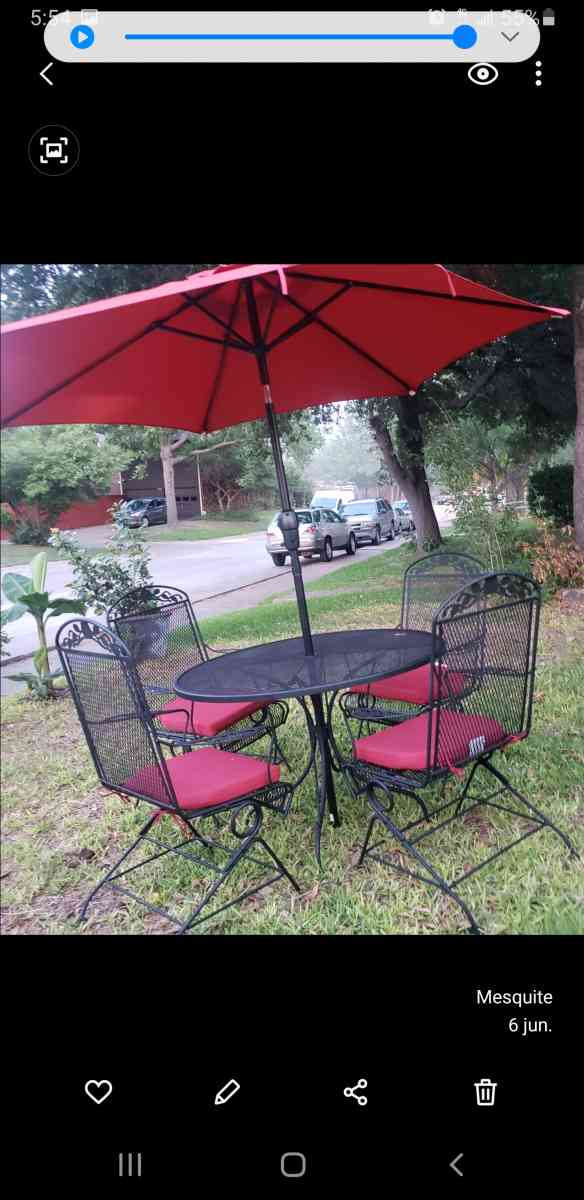 Iron Table Set 10pc Rocking Chair Good Condition New - Mesquite, Texas - FleaMarketBay