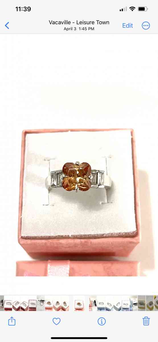 brand new yellow topaz silver ring size 6 and half - Vacaville, California - FleaMarketBay