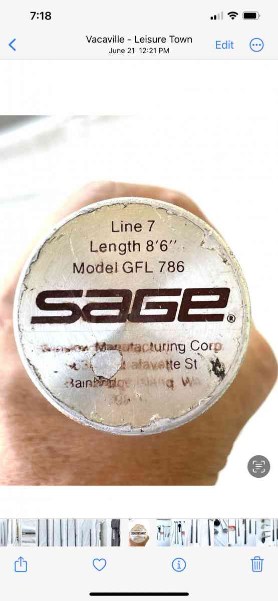 great condition Sage 8 and half ft fly fishing Rod - Vacaville, California - FleaMarketBay