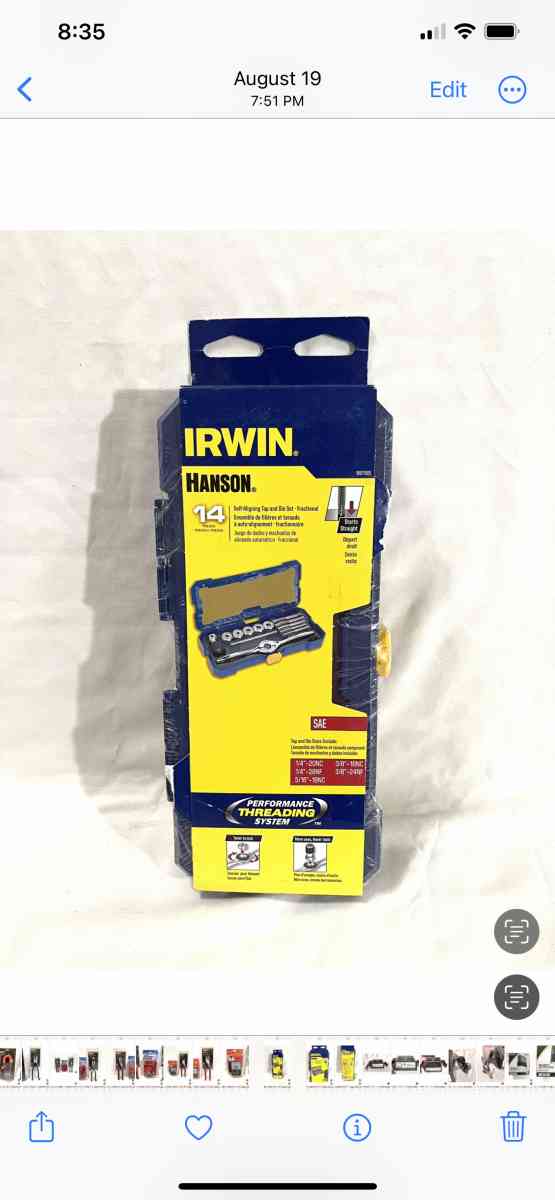 brand new Hansen Irwin 14 piece tap die set - Vacaville, California