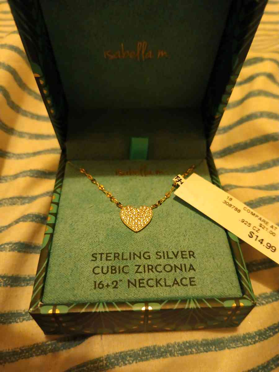 sterling silver necklace heart - Pocatello, Idaho - FleaMarketBay