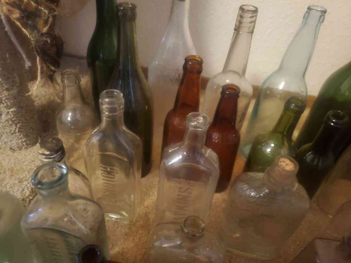 vintage glass bottle collection - Marysville, Washington