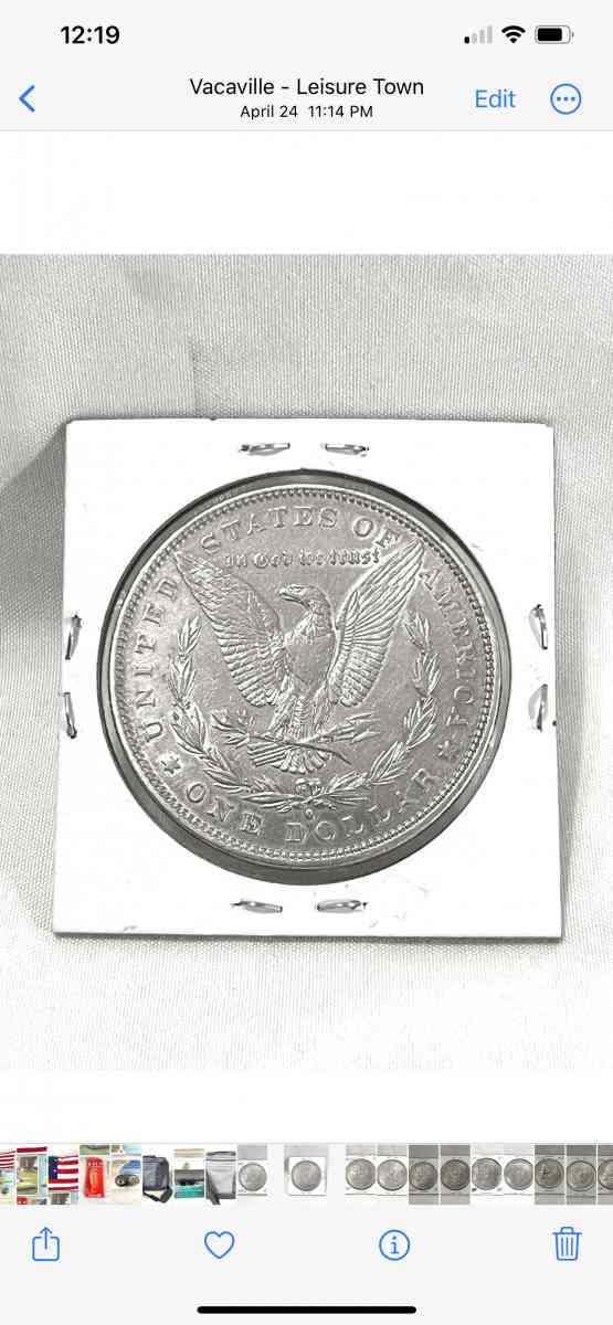 AU 1880 O morgan silver dollar - Vacaville, California - FleaMarketBay