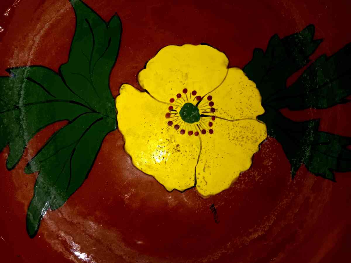 from Colombia in 1987 beautiful  thick pottery bowl with yer - Jensen Beach, Florida - FleaMarketBay