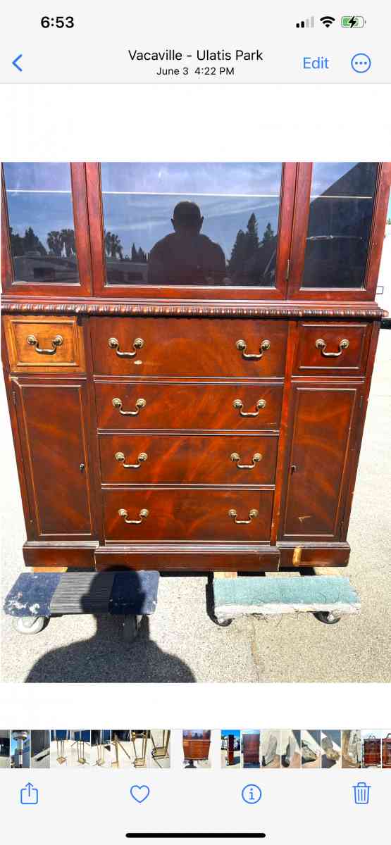 Antique Dining cabinet hutch - Vacaville, California - FleaMarketBay