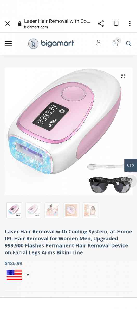 laser hair remover with cooling system - West Columbia, Texas - FleaMarketBay