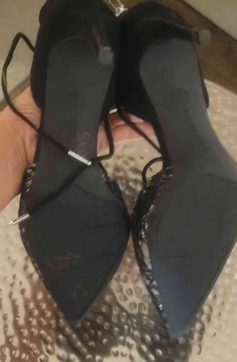 Sam and Libby black lace heels sz 9 womens - Oklahoma City, Oklahoma - FleaMarketBay