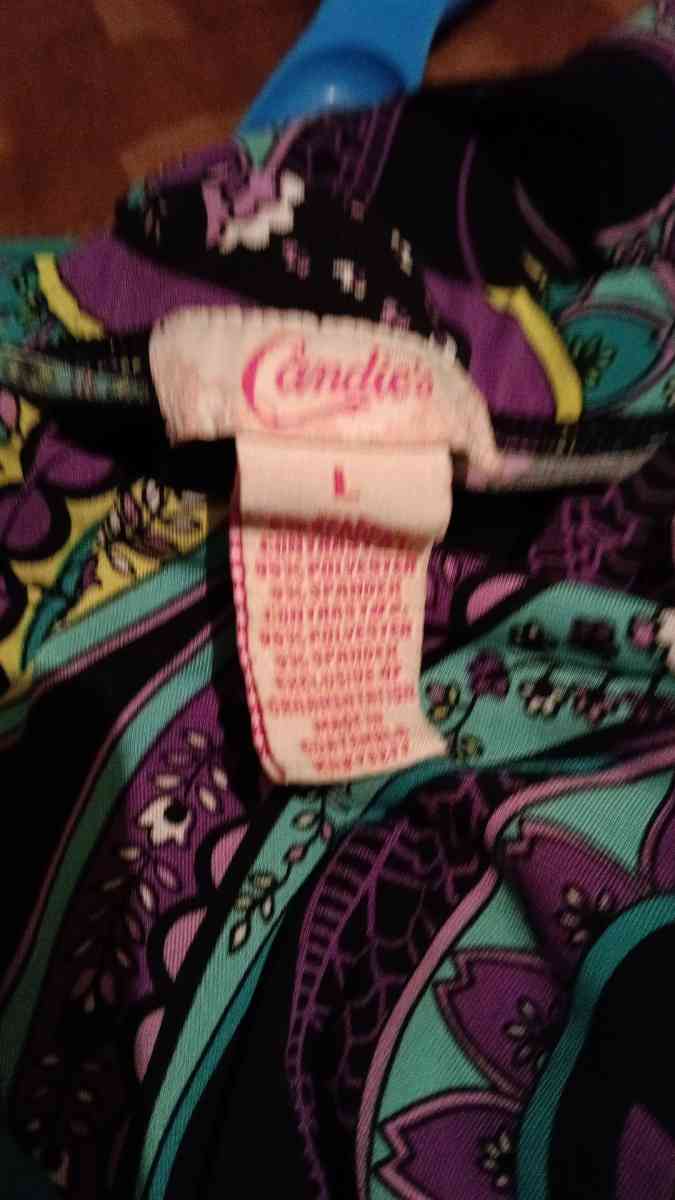 wild print halter top sundress of purples greens and blues - Seneca, South Carolina