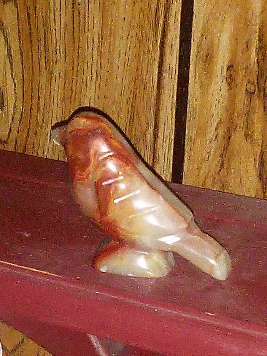 bird made of polished stone made in Pakistan - Cambridge, Ohio