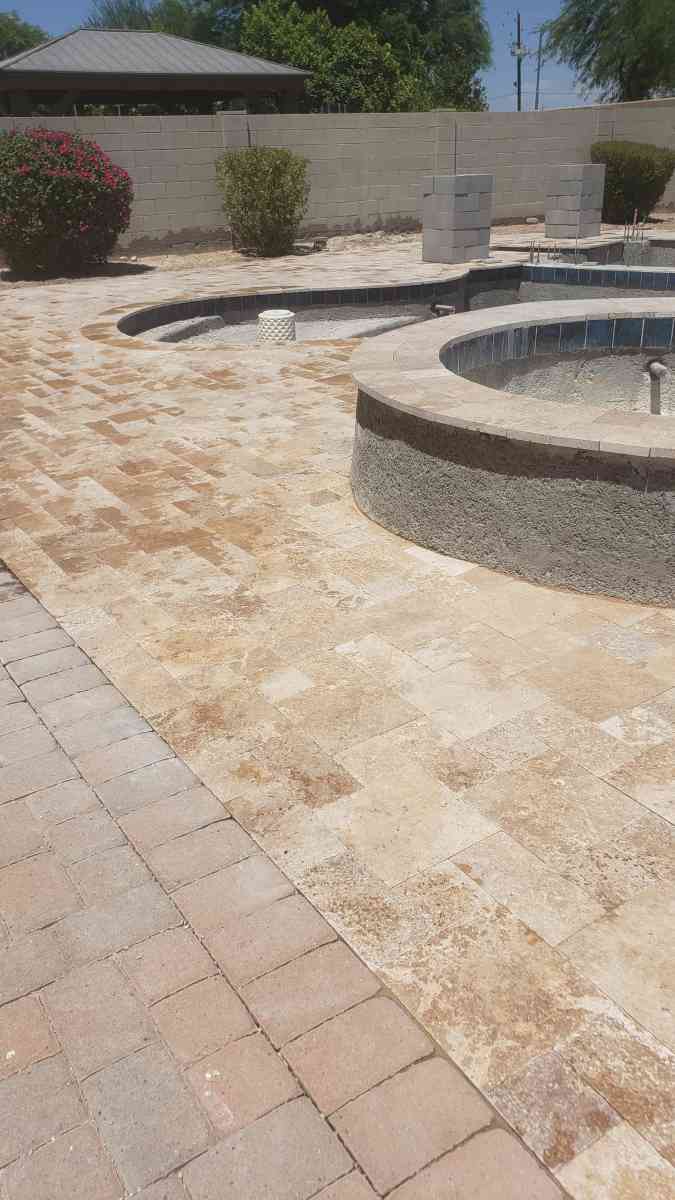instalation Pavers Grass Travertine - Alpine, Arizona - FleaMarketBay