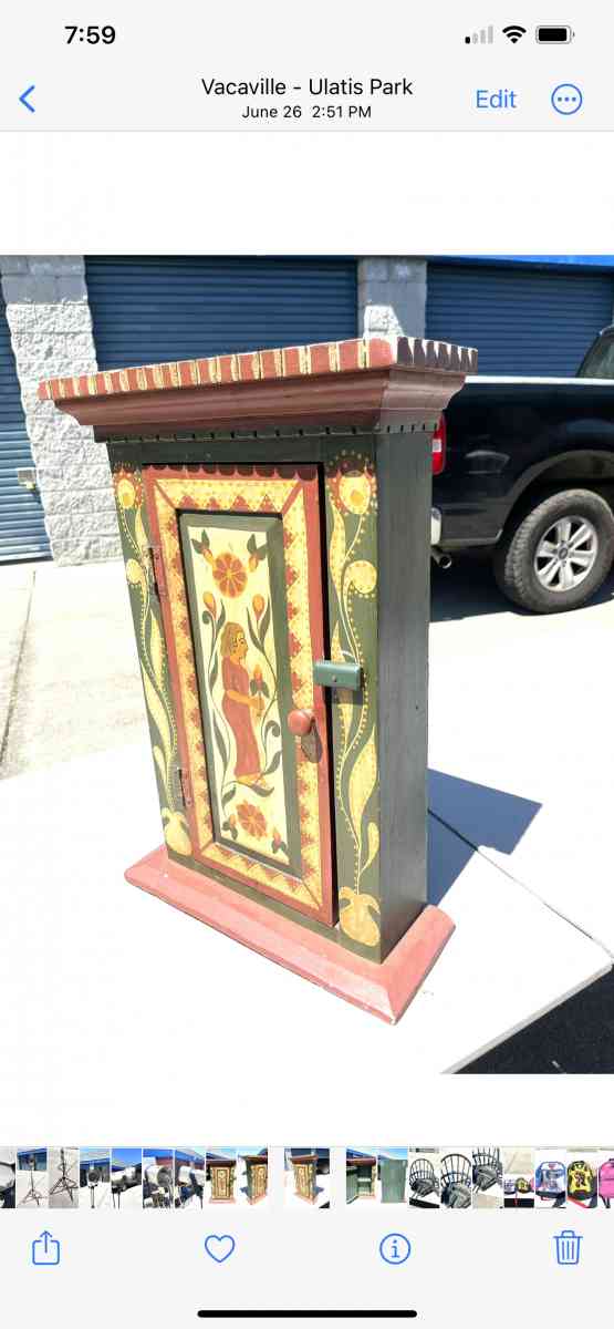 Antique hand crafted 18 inch x 13 inch medicine cabinet - Vacaville, California - FleaMarketBay