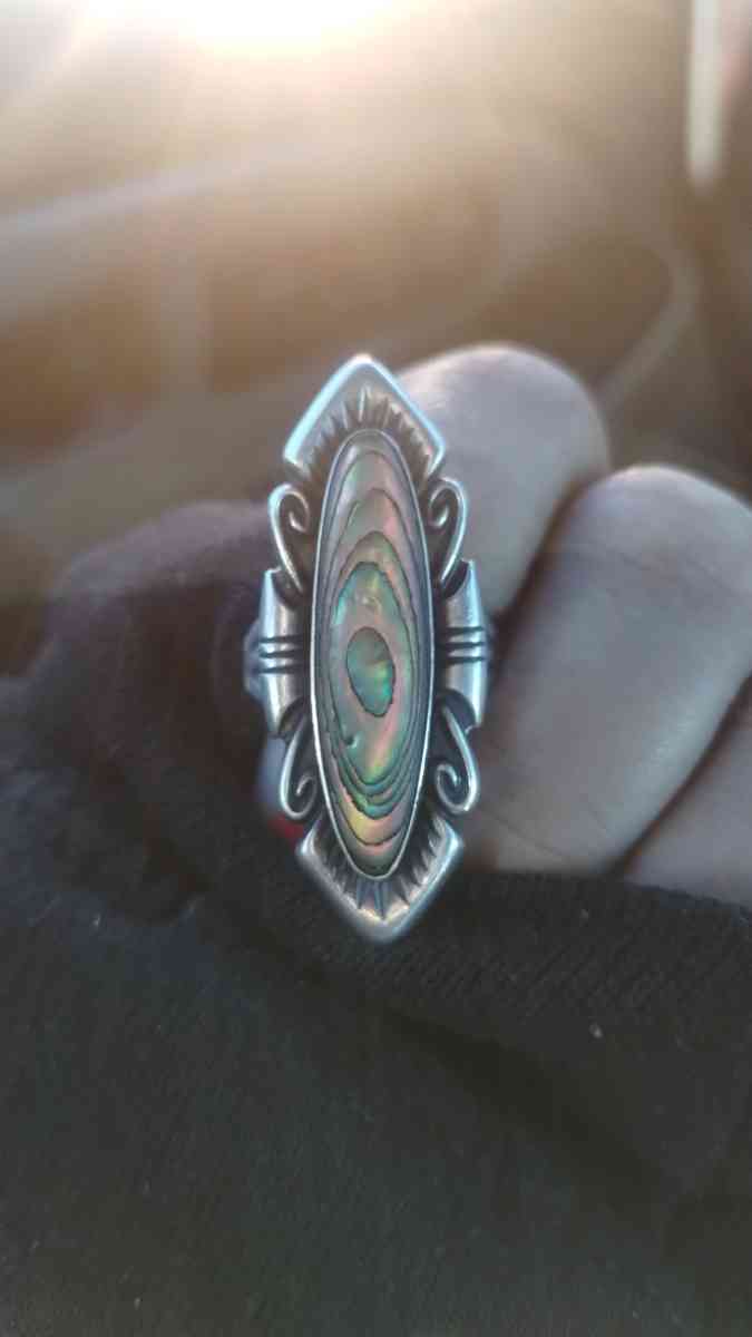 indian tribe oval opal ring - Deeth, Nevada - FleaMarketBay