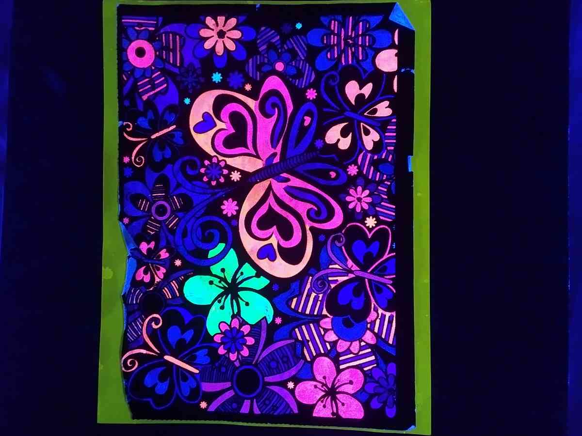 Hand made velvet posters that also glow in blacklight - Bogue Chitto, Mississippi - FleaMarketBay