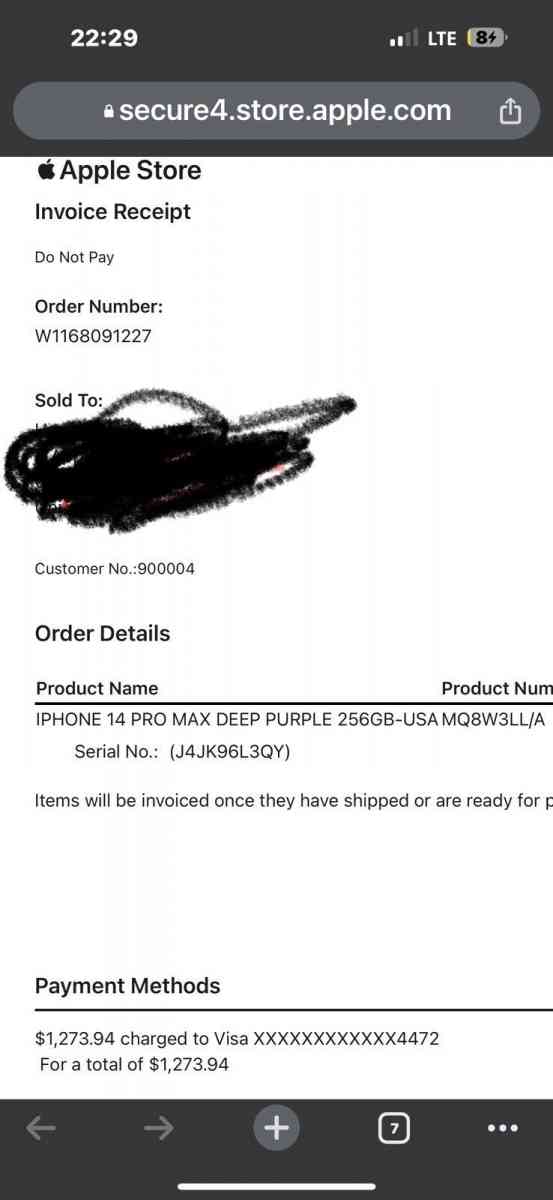 Apple iPhone 14 Pro Max  256GB  Deep Purple Unlocked - Buckeye, Arizona - FleaMarketBay