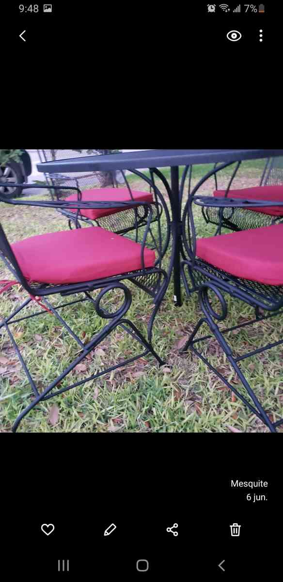 Iron Table Set 10pc Rocking Chair Good Condition New - Mesquite, Texas - FleaMarketBay