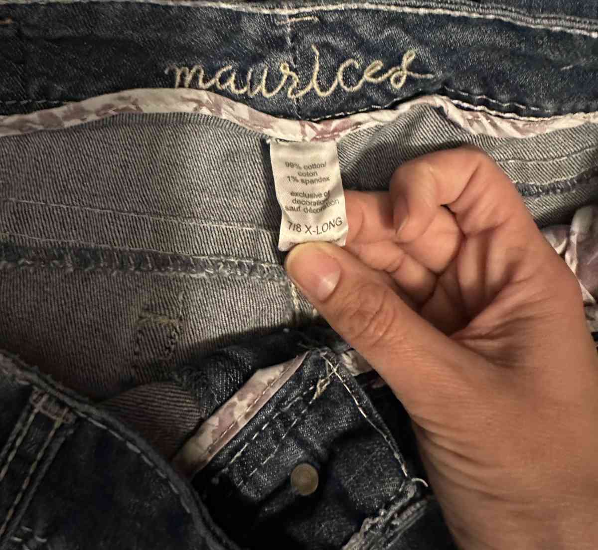 Womens Maurices Jeans Size 8 Long - Kansas City, Missouri - FleaMarketBay