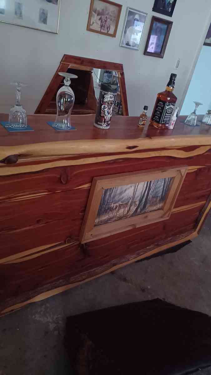 Homade cedar bar - Highlands, Texas