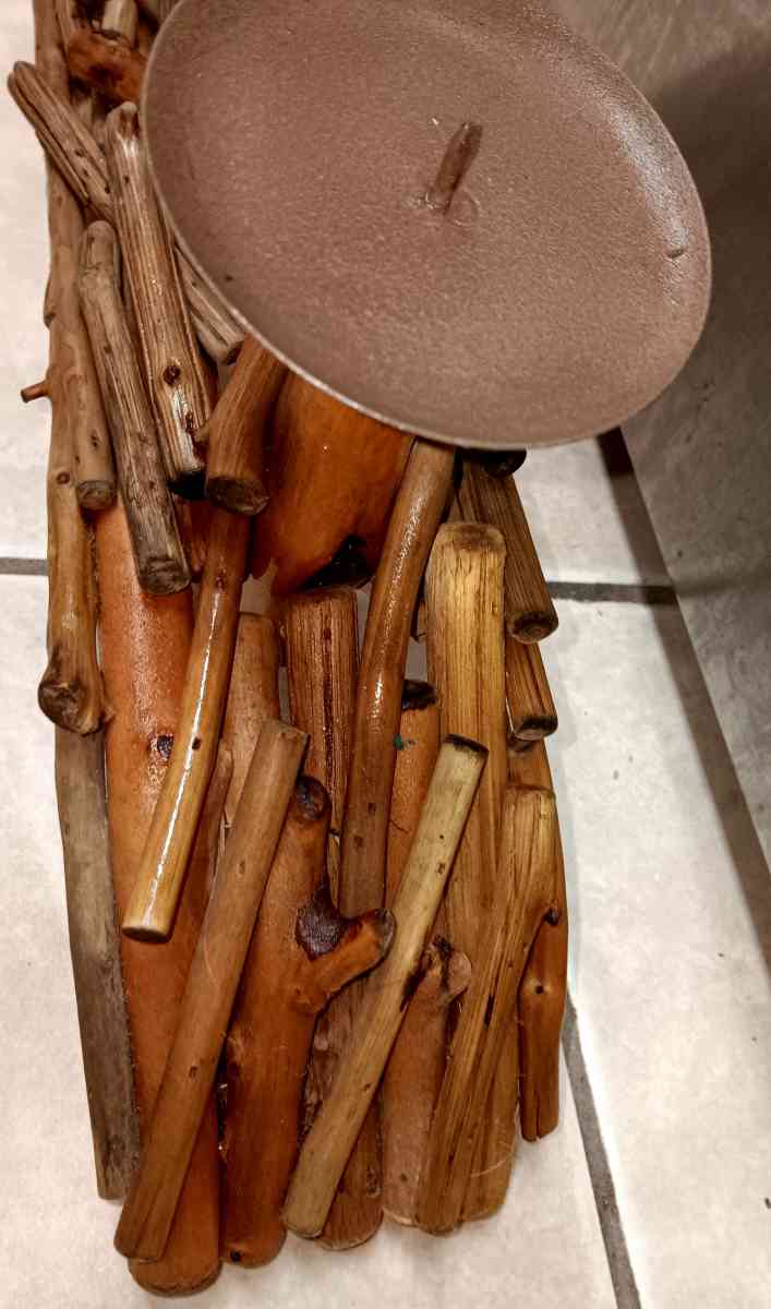 driftwood handcrafted centerpiece candle holder - Jensen Beach, Florida - FleaMarketBay