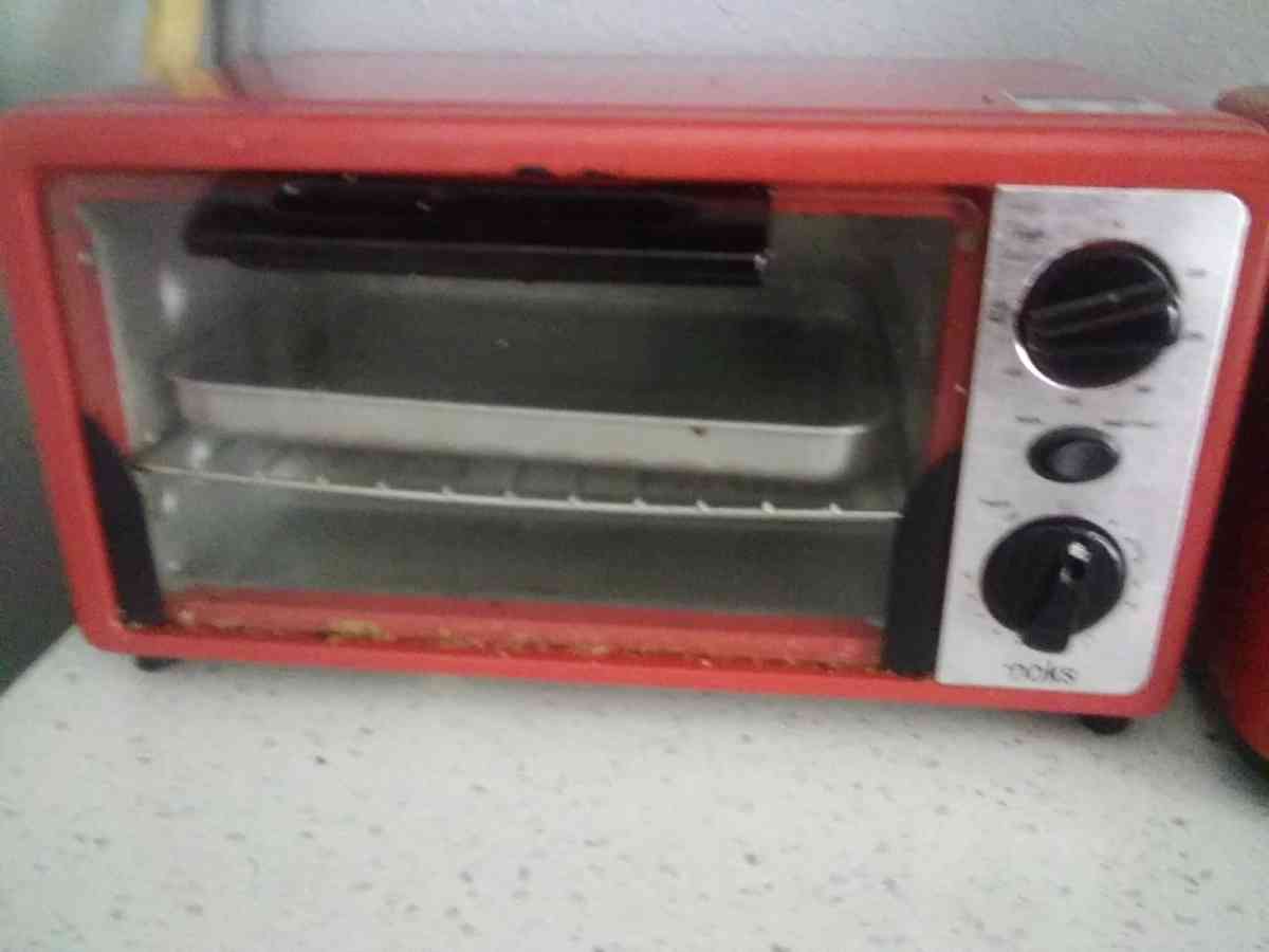 a red conventional oven with toaster from the brand Cooks - Rancho Cucamonga, California - FleaMarketBay
