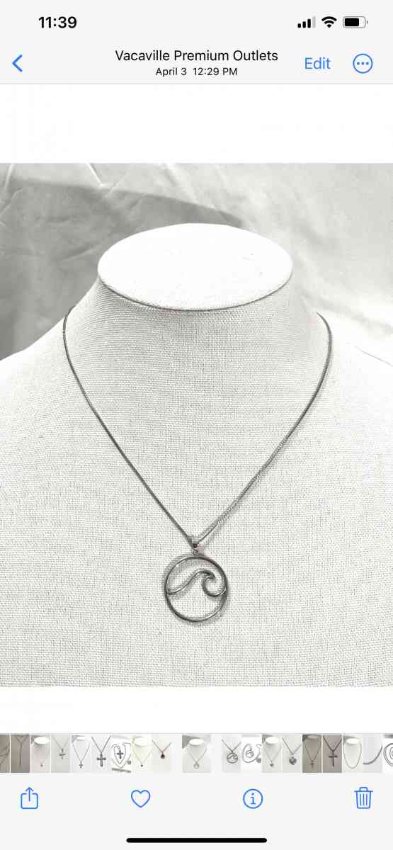 brand new silver pendant and necklace - Vacaville, California