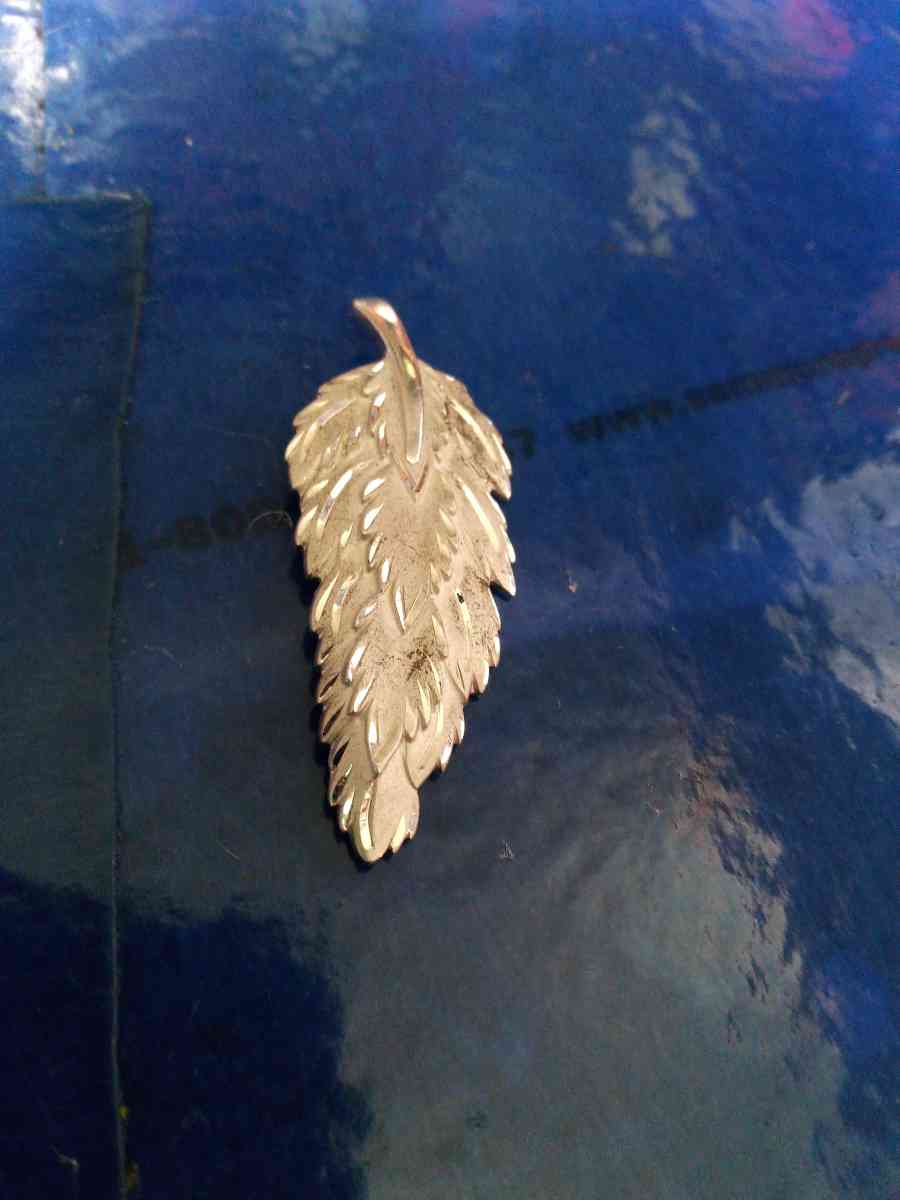 Sterling Silver Leaf Pin - Pawtucket, Rhode Island