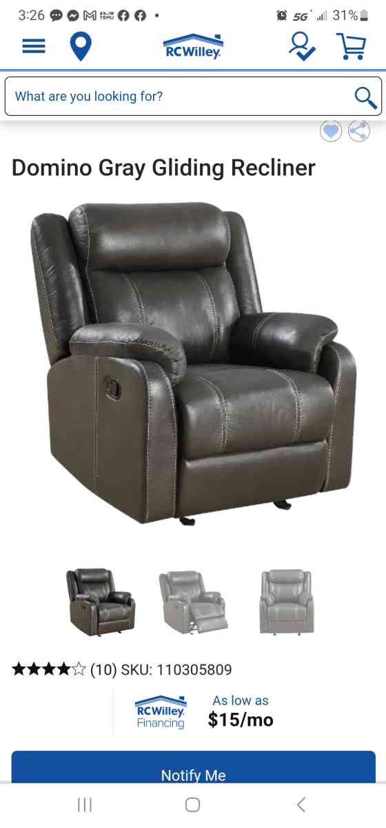 Sofa Recliner and Reclining Rocking Chair - Las Vegas, Nevada - FleaMarketBay