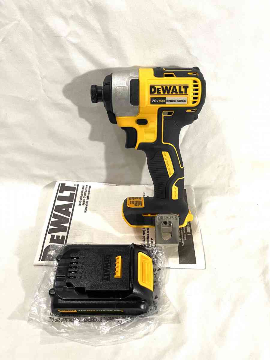 brand new Dewalt 20v brushless impact driver and battery