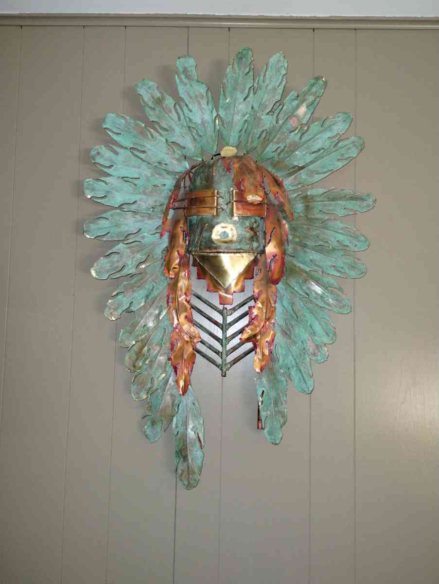 All copper authentic katchina mask - Tulsa, Oklahoma - FleaMarketBay