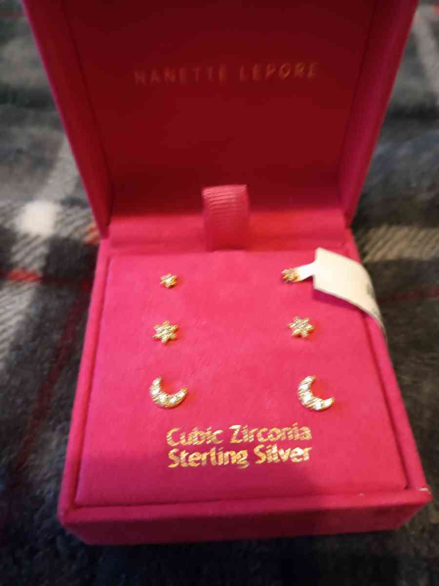 sterling silver earrings moon and stars - Pocatello, Idaho