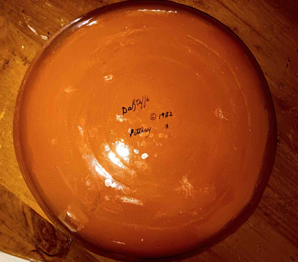 from Colombia in 1987 beautiful  thick pottery bowl with yer - Jensen Beach, Florida - FleaMarketBay