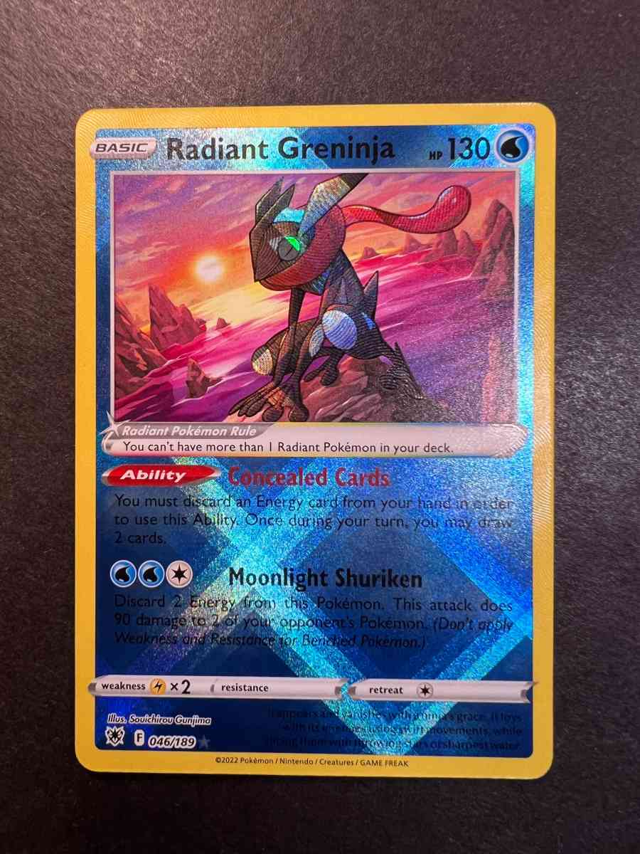 Radiant Greninja Holo rare Pokemon card mint condition - Lawrenceville, Georgia