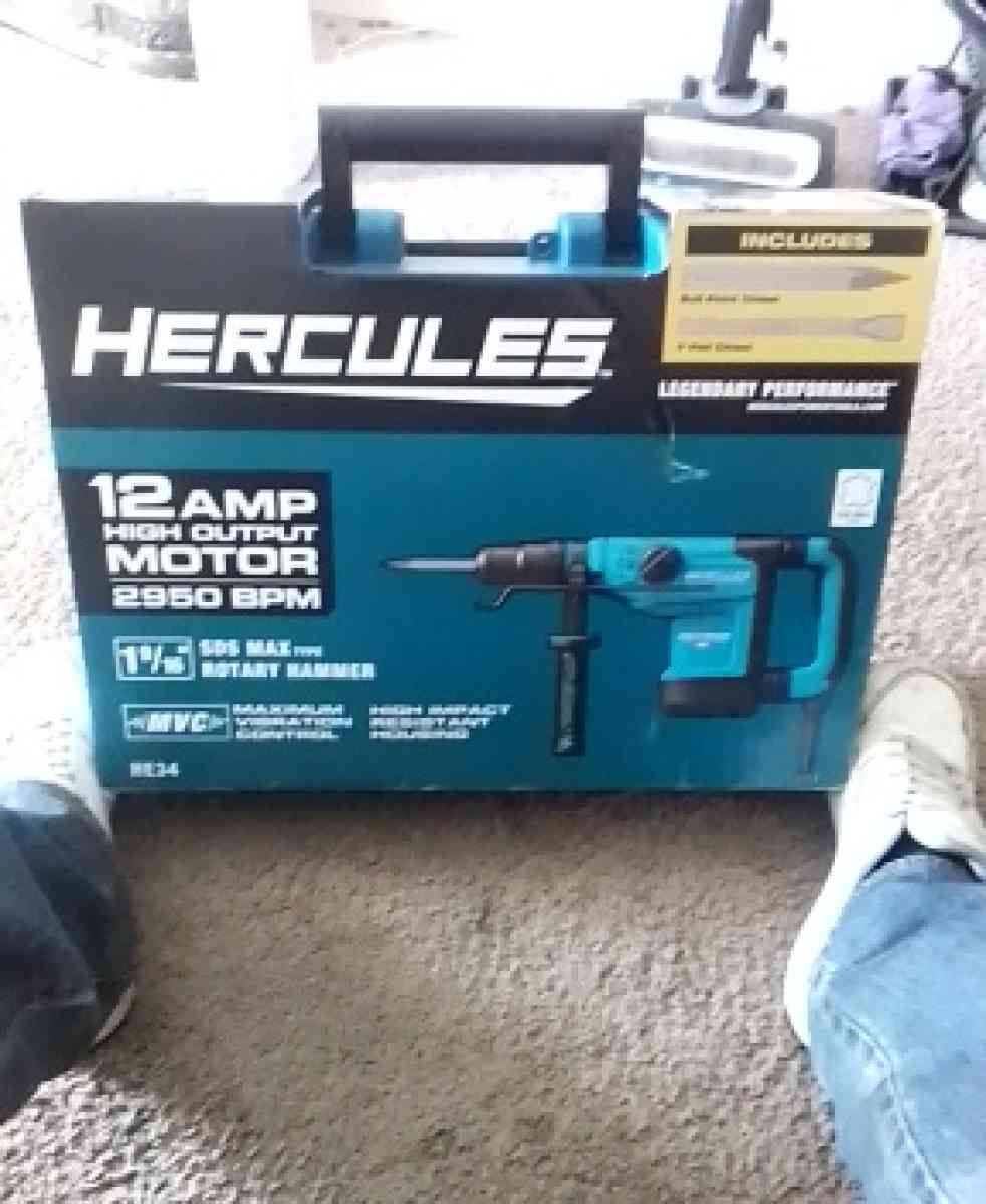 Hercules 12amp one and 9 16 sds max rotary hammer - Denver, Colorado