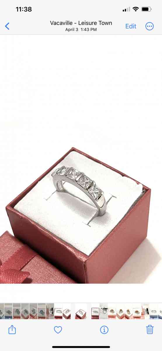 brand new solid silver wedding band size 7 - Vacaville, California - FleaMarketBay