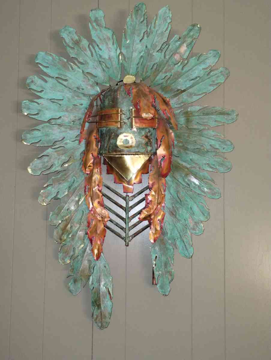 All copper authentic katchina mask - Tulsa, Oklahoma
