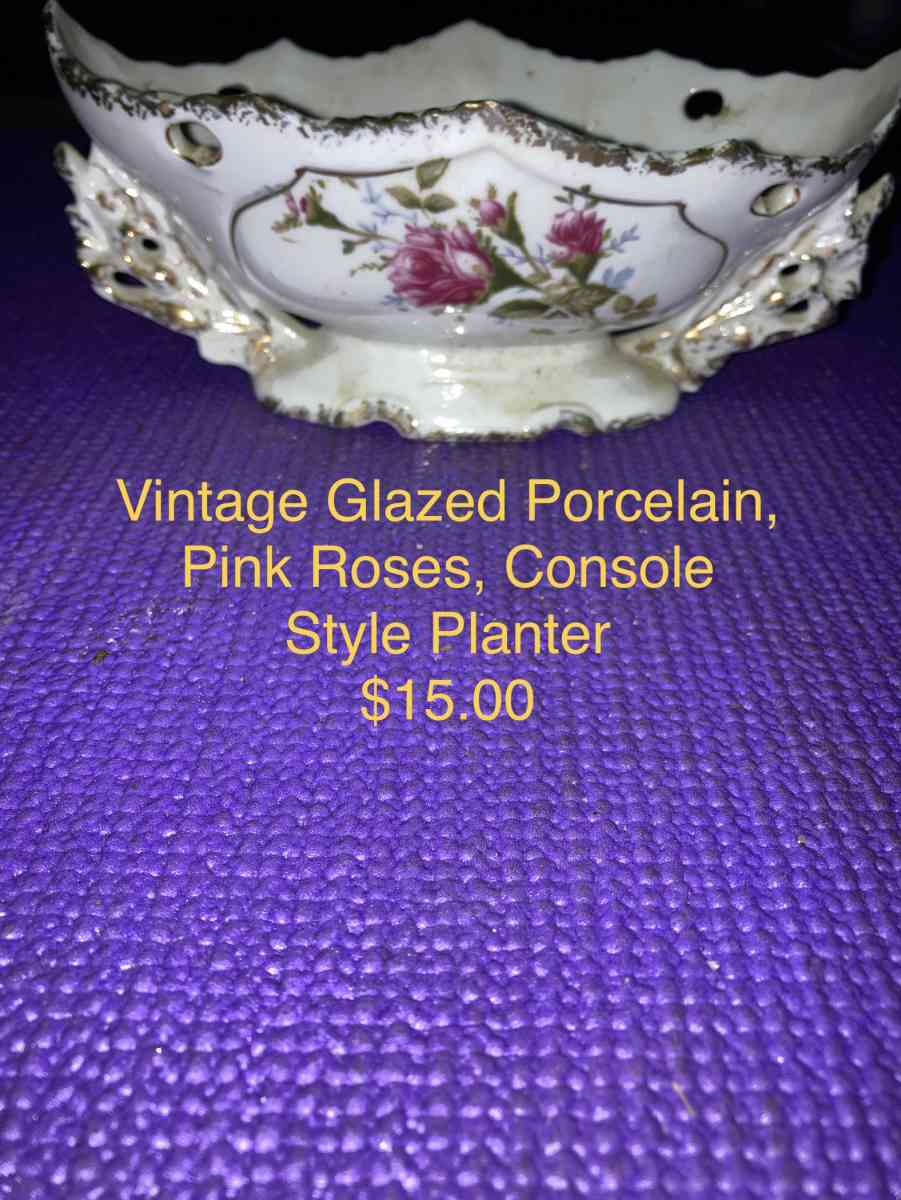 Vintage glass Porcelain Planter - Gaston, South Carolina