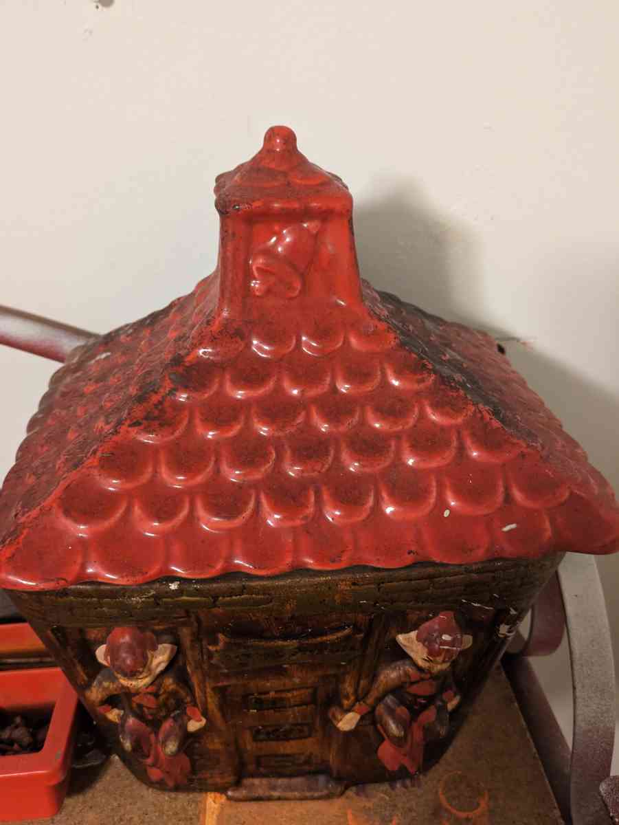 1950 to 1970 Fairy Pixie Schoolhouse cookie jar - Mentor, Ohio - FleaMarketBay