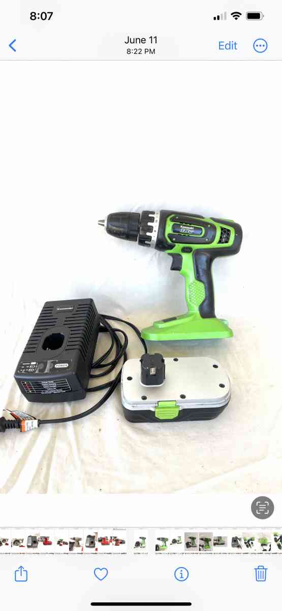 Like new  hardly used Kawasaki 18 V tool set