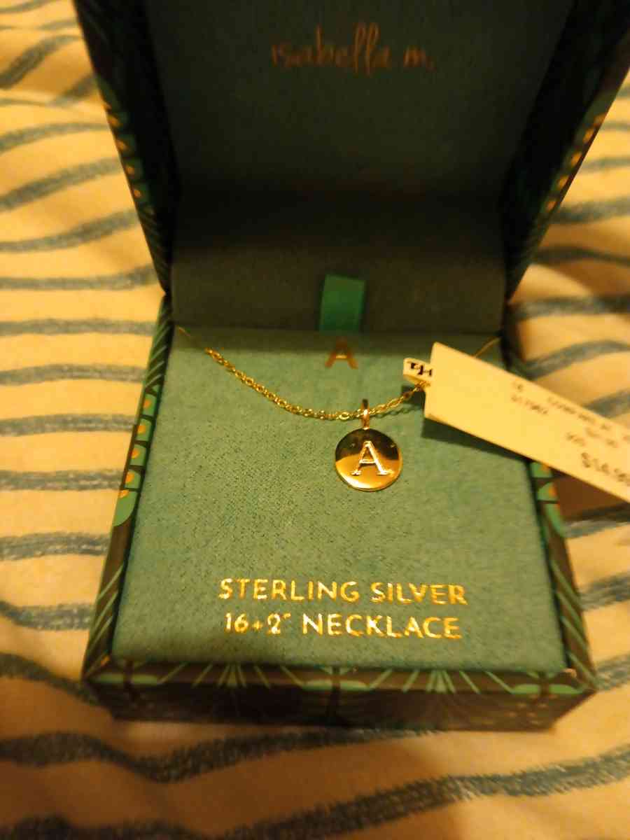 sterling silver necklace letter A - Pocatello, Idaho