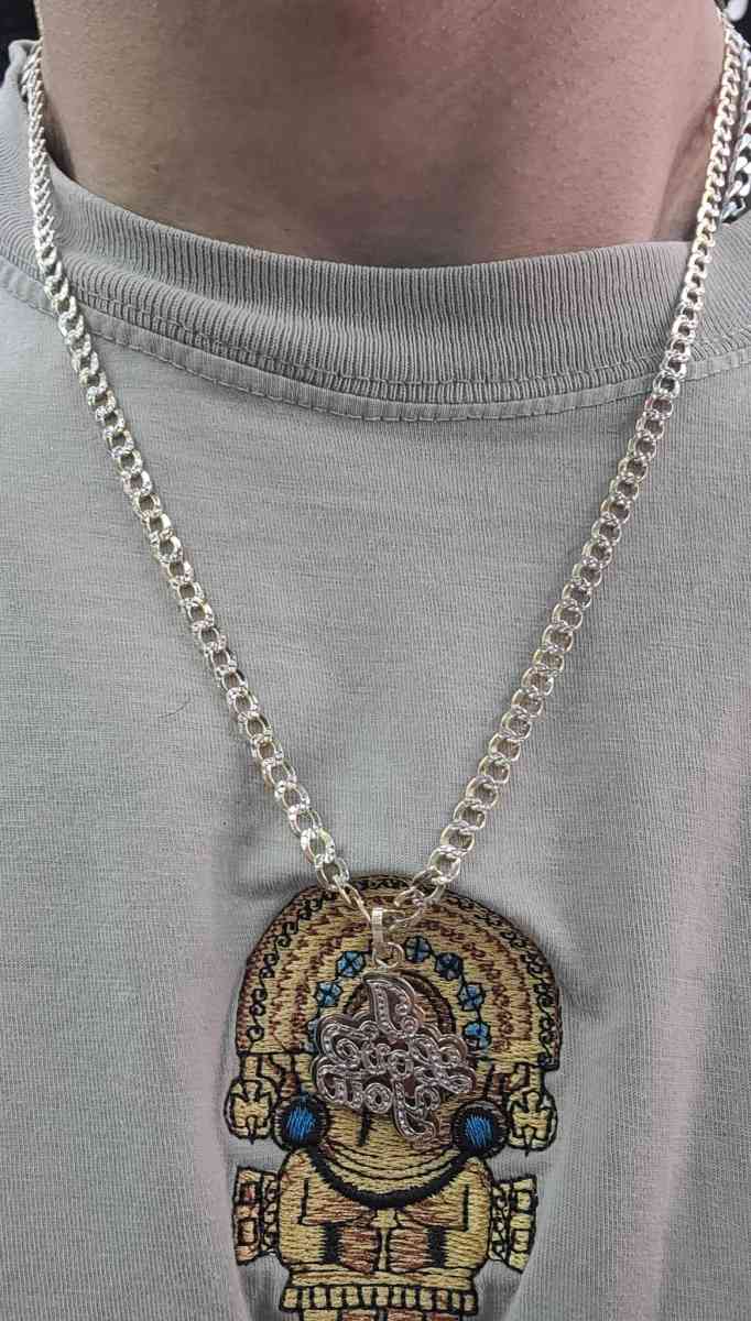 14K Gold Chain Hollow Cuban W Love Charm 114 Grams 22 - Bronx, New York - FleaMarketBay