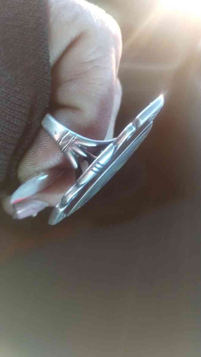 indian tribe oval opal ring - Deeth, Nevada - FleaMarketBay