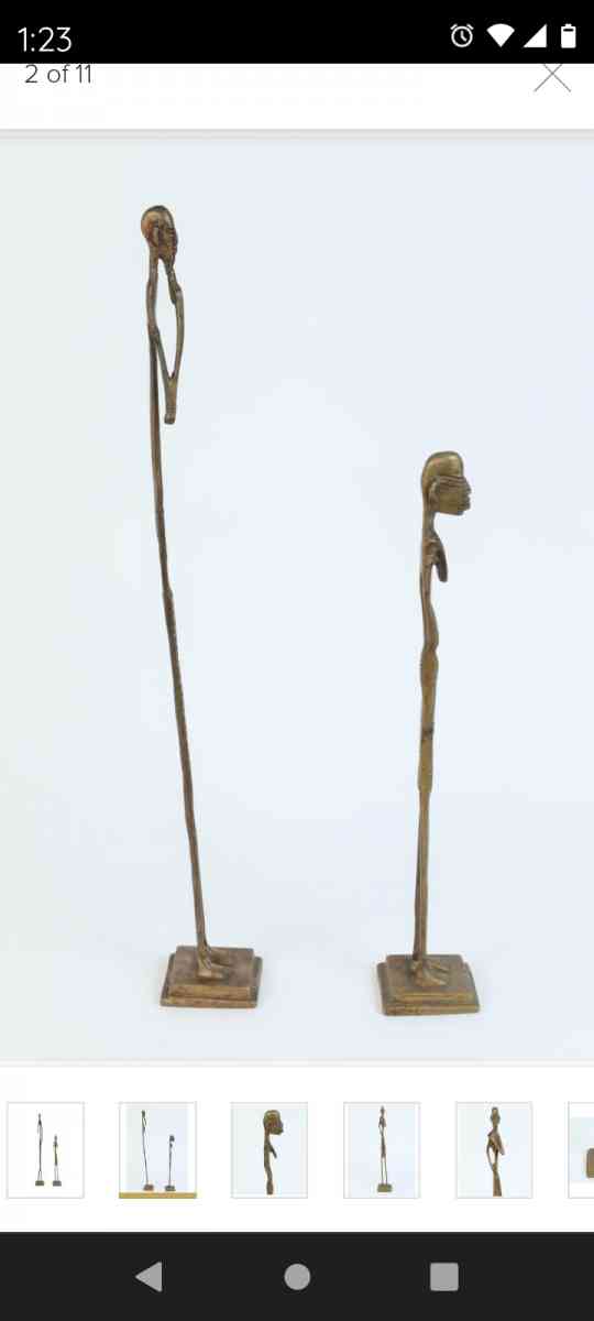 African bronze tall collection of 2 men made in India - Tellico Plains, Tennessee - FleaMarketBay