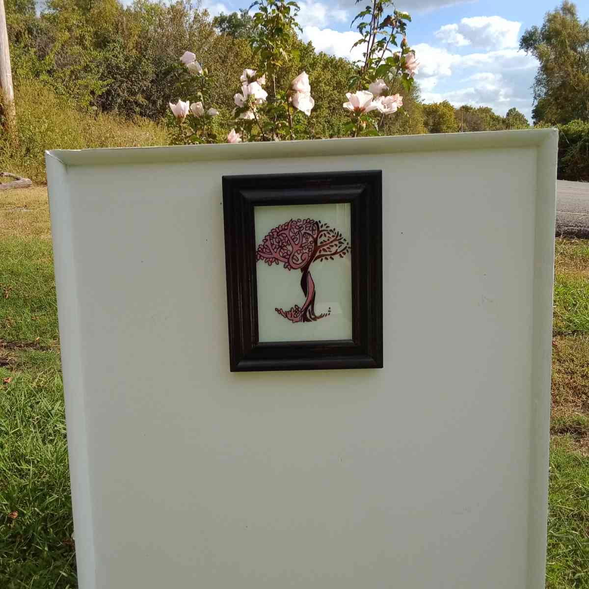 Elegant hand painted on glass picture in a frame - Christiana, Tennessee - FleaMarketBay